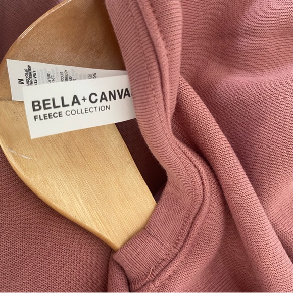 Bella + Canvas Fleece Collection LET’S GO GIRLS Pink Crewneck Sweatshirt - Picture 4 of 5